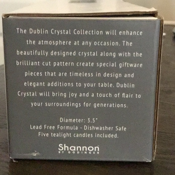 BNIB Dublin Set of 5 Crystal Votive Holders (includes votive candles) - Picture 3 of 4